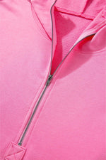 Load image into Gallery viewer, Light Grey Solid Kangaroo Pocket Half Zipper Oversized Hoodie - Fashion Queen