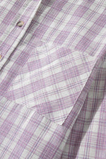 Load image into Gallery viewer, Black Checkered Print Loose Fit Buttoned Hooded Shacket - Fashion Queen