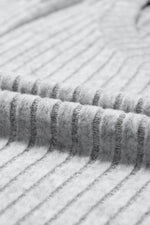 Load image into Gallery viewer, Black Ribbed Knit V Neck Slouchy Two-piece Outfit - Fashion Queen