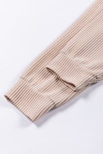 Load image into Gallery viewer, Multicolor Color Block Long Sleeve Ribbed Loose Top - Fashion Queen -  15