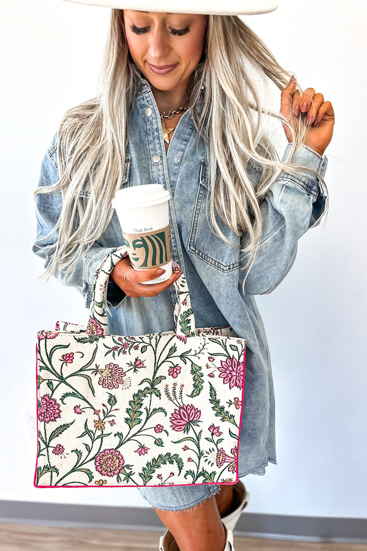 Beau Blue Chest Pocket Raw Hem Denim Loose Shirt Dress