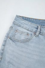 Load image into Gallery viewer, Beau Blue Mid Rise Ankle-Length Distressed Skinny Jeans