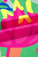 Load image into Gallery viewer, Black Abstract Print Ruffled Sleeve Buttoned V Neck Blouse - Fashion Queen