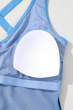 Load image into Gallery viewer, Rose Red Crisscross Straps Tie Back Flared One Piece Swimsuit - Fashion Queen