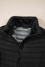 Load image into Gallery viewer, Myosotis Solid Color Quilted Zip-up Puffer Jacket - Fashion Queen