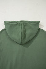 Load image into Gallery viewer, Black Button Drawstring Hooded Pullover and Casual Short Set