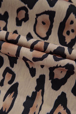 Load image into Gallery viewer, Rose Red Oversized Leopard Print Balloon Sleeve Casual Shirt - Fashion Queen