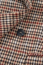 Load image into Gallery viewer, Brown Houndstooth Lapel Collar Blazer