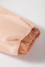 Load image into Gallery viewer, White Colorblock Patchwork Half Zip Oversized Sherpa Hoodie - Fashion Queen