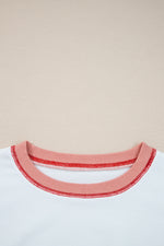 Load image into Gallery viewer, White Stripe Colorblock Patchwork Contrast Stitching Oversize Sweatshirt