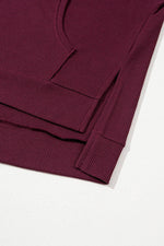 Load image into Gallery viewer, Gray Waffle Knit Fleece Lined High Low Oversized Hoodie - Fashion Queen