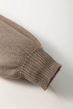 Load image into Gallery viewer, Black Eyelet Pattern Detail V Neck Drop Shoulder Sweater - Fashion Queen