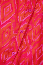 Load image into Gallery viewer, Strawberry Pink Western Aztec Geometric Ruffled 3/4 Sleeve Shirt