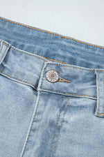 Load image into Gallery viewer, Beau Blue Mid Rise Ankle-Length Distressed Skinny Jeans