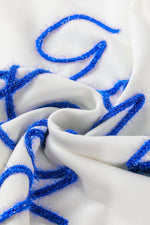 Load image into Gallery viewer, Black Tinsel Game Day Drop Shoulder Graphic Sweatshirt - Fashion Queen