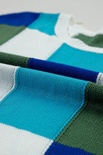 Load image into Gallery viewer, White Color Block Cap Sleeve Sweater - Fashion Queen