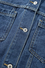 Load image into Gallery viewer, Light Blue Washed Oversize Pocketed Denim Jacket - Fashion Queen