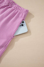 Load image into Gallery viewer, Carbon Grey Corded Knit Long Sleeve Top and High Waist Shorts Set - Fashion Queen