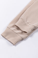 Load image into Gallery viewer, Multicolor Color Block Long Sleeve Ribbed Loose Top