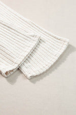 Load image into Gallery viewer, Black Ribbed Knit V Neck Slouchy Two-piece Outfit - Fashion Queen