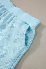 Load image into Gallery viewer, White Textured Cropped Hoodie and Shorts Set - Fashion Queen