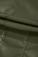 Load image into Gallery viewer, Black Solid Faux Leather Zipper Slim Fit Bomber Jacket - Fashion Queen