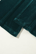 Load image into Gallery viewer, Black Solid Drawstring Waist Wide Leg Pants - Fashion Queen