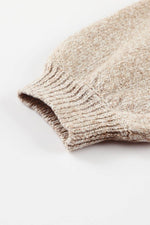 Load image into Gallery viewer, Black Eyelet Pattern Detail V Neck Drop Shoulder Sweater - Fashion Queen