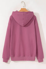 Load image into Gallery viewer, White Fleece Lined Kangaroo Pocket Drawstring Chunky Hoodie - Fashion Queen