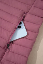 Load image into Gallery viewer, Myosotis Solid Color Quilted Zip-up Puffer Jacket - Fashion Queen