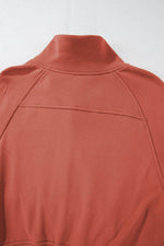 Load image into Gallery viewer, Bonbon Fleece Lined Zip Up Stand Collar Thumbhole Sleeve Sweatshirt - Fashion Queen