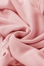 Load image into Gallery viewer, Gray Waffle Knit Fleece Lined High Low Oversized Hoodie - Fashion Queen