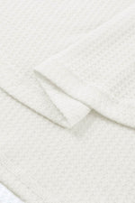 Load image into Gallery viewer, Black Waffle Knit Drop Shoulder Loose Top - Fashion Queen