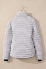 Load image into Gallery viewer, Myosotis Solid Color Quilted Zip-up Puffer Jacket - Fashion Queen