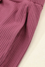 Load image into Gallery viewer, Black Solid Color Ribbed Crop Top Long Pants Set - Fashion Queen