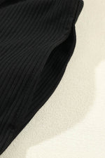 Load image into Gallery viewer, Black Solid Color Ribbed Crop Top Long Pants Set - Fashion Queen