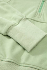 Load image into Gallery viewer, Valerian Quarter Zip Stand Neck Kangaroo Pocket Sweatshirt - Fashion Queen