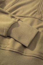 Load image into Gallery viewer, Valerian Quarter Zip Stand Neck Kangaroo Pocket Sweatshirt - Fashion Queen