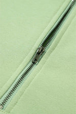 Load image into Gallery viewer, Light Grey Solid Kangaroo Pocket Half Zipper Oversized Hoodie - Fashion Queen