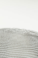 Load image into Gallery viewer, White Chunky Oversize Knit Drop Shoulder Puff Sleeve Cardigan