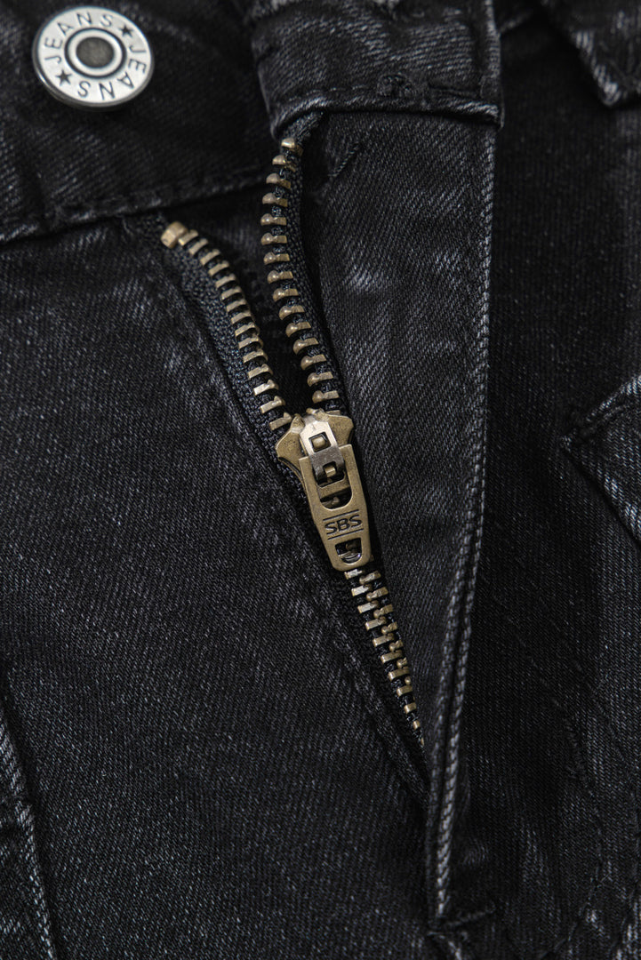 Black Wide Leg Pocketed High Waist Jeans