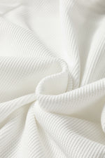 Load image into Gallery viewer, White Rounded Hem Waffle Long Sleeve Top
