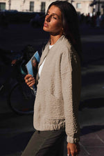 Load image into Gallery viewer, White Floral Quilted Jacket - Fashion Queen