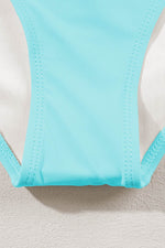 Load image into Gallery viewer, Black Striped Patchwork Spaghetti Strap High Waist Bikini Swimsuit - Fashion Queen