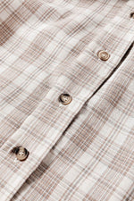 Load image into Gallery viewer, Black Checkered Print Loose Fit Buttoned Hooded Shacket - Fashion Queen