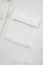 Load image into Gallery viewer, Dark Khaki Solid Color Corduroy Buttoned Long Sleeve Shacket - Fashion Queen