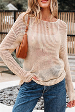Load image into Gallery viewer, Coral Crochet Hollow-out Jumper Top Sweater