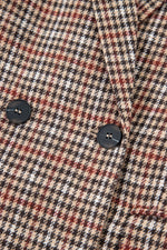 Load image into Gallery viewer, Brown Houndstooth Lapel Collar Blazer
