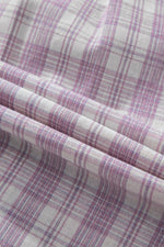 Load image into Gallery viewer, Black Checkered Print Loose Fit Buttoned Hooded Shacket - Fashion Queen