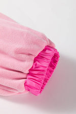 Load image into Gallery viewer, White Colorblock Patchwork Half Zip Oversized Sherpa Hoodie - Fashion Queen